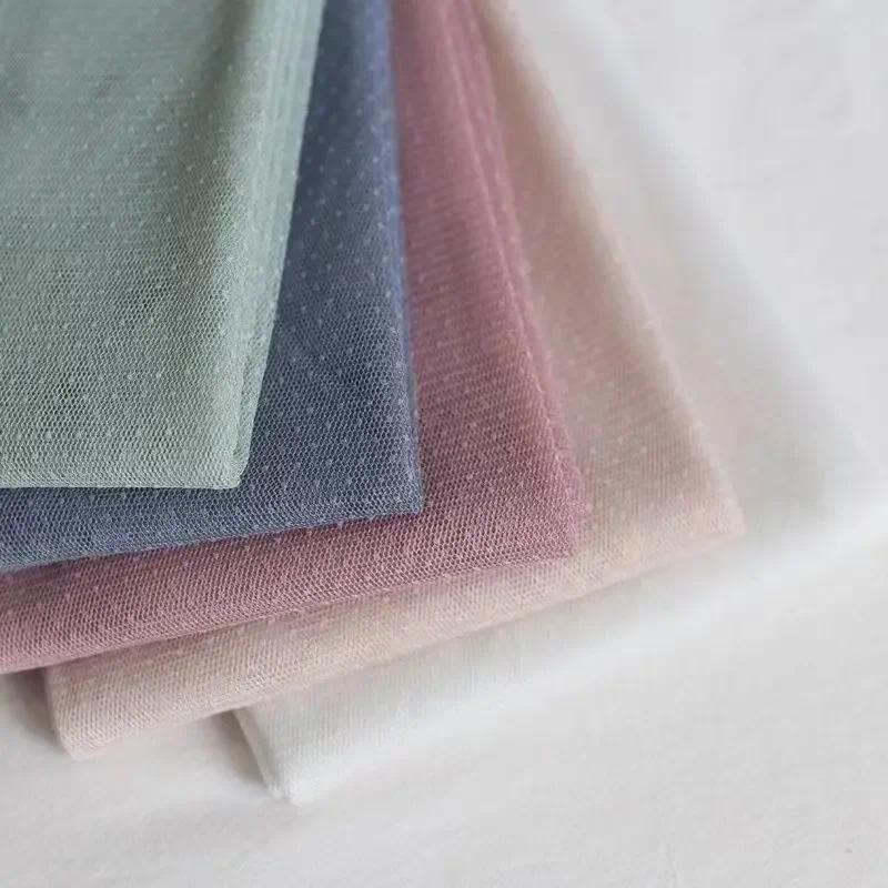 

Tulle Fabric By The Meter for Wedding Dresses Skirts Hanfu Sewing Soft Yarn Thin Summer Mesh Diy Baby Kids Textile Transparent