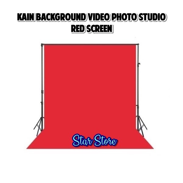 Kain Background Red Screen / Kain Foto Studio Merah Bahan Tebal