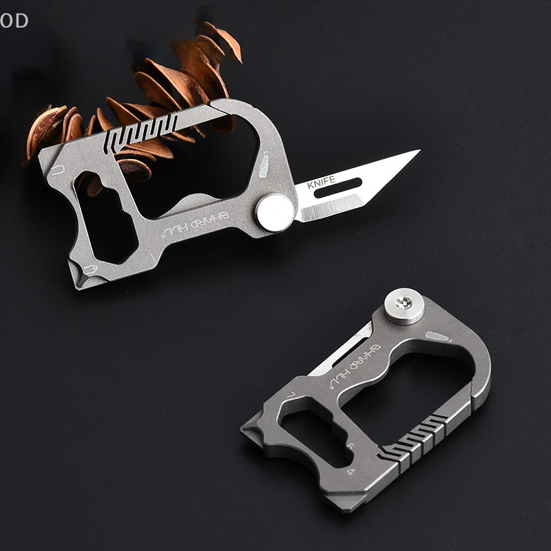 

Titanium Multi-function Keychain EDC Mini Portable Outdoor Knife Screwdriver Camping Survival Hiking Tools
