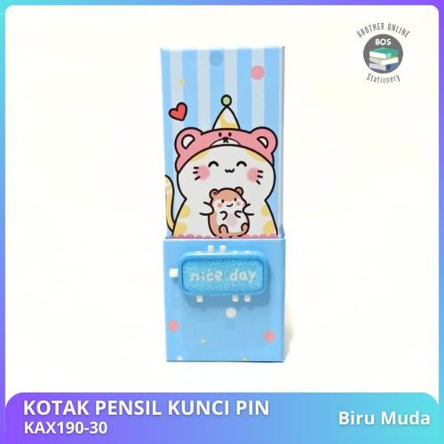 

TERLARIS~[ Mall 2547] BOS Kotak Pensil Karton Berdiri Tingkat Pin/Cermin/Pencil Box/Wadah Pen Stationery/Kotak Pensil Canggih/Kotak Pensil Aesthetic - 2. Biru Muda