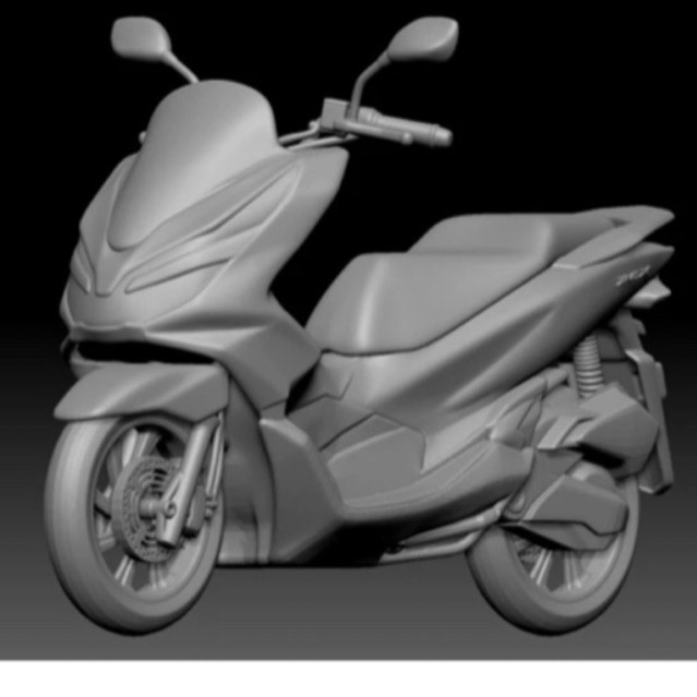 Miniatur motor pcx Diorama Diecast Skala 64