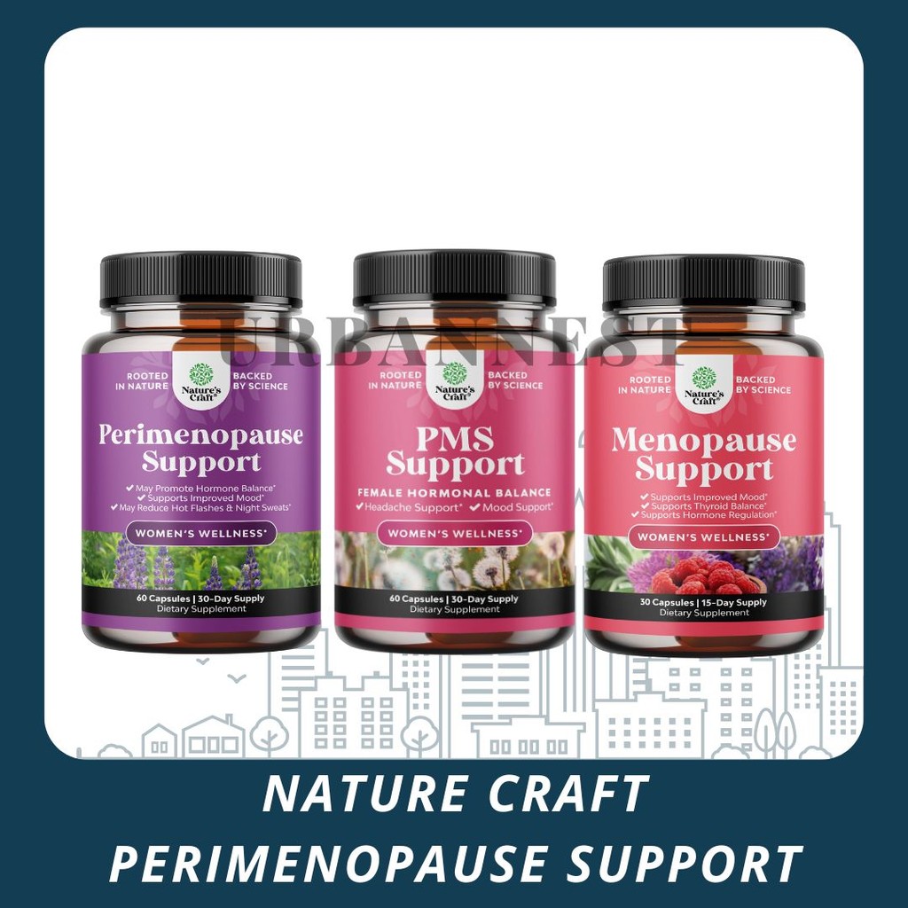 Nature's Craft Perimenopause Support PMS Pre menopause, 60 kapsul hormone balance vitex barry maca r