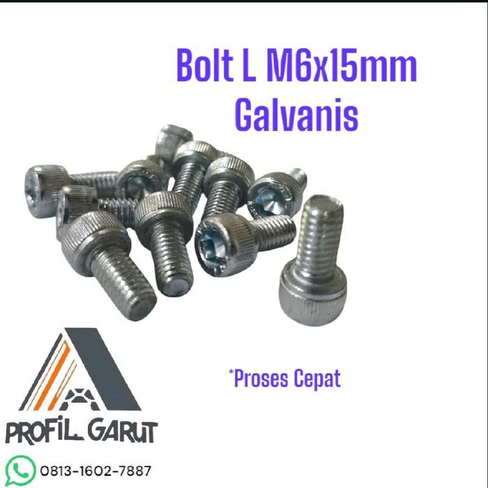 

Bolt L M6 x15mm Galvanis Per Pcs