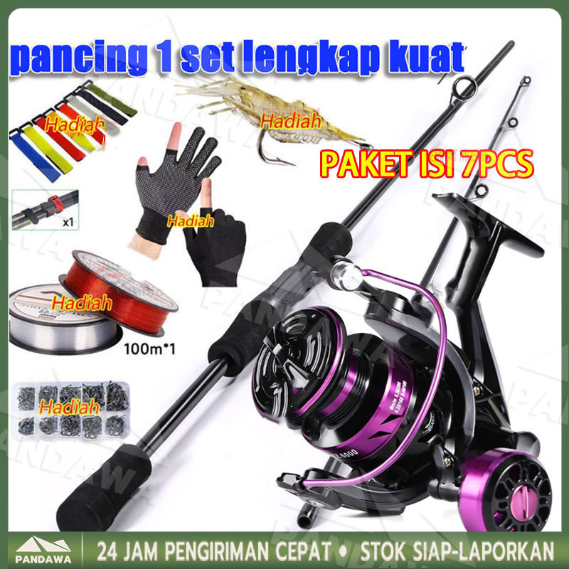 【COD】Set Pancing 1.8m/2.1m Joran Pancing 1000-6000 Reel Pancing 150M Senar Pancing Umpan Combo panci