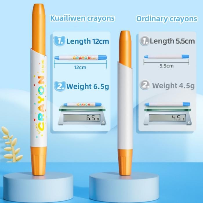 

TERLARIS! Crayon Putar Washable 24/36/48 Color Crayon For Kids Tidak Beracun yang Dapat Dicuci Seni Gambar Pastel Minyak Crayon（Free Brush） - 24 Colors Free brush