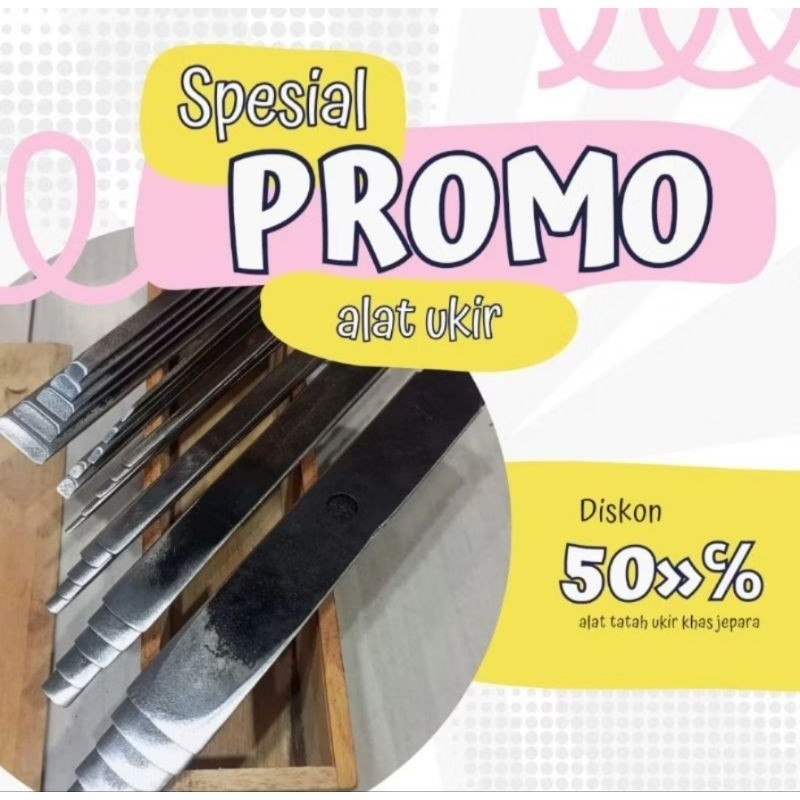 Alat tatah ukir kerajinan pahat ukir kayu 1 set isi 15 pcs