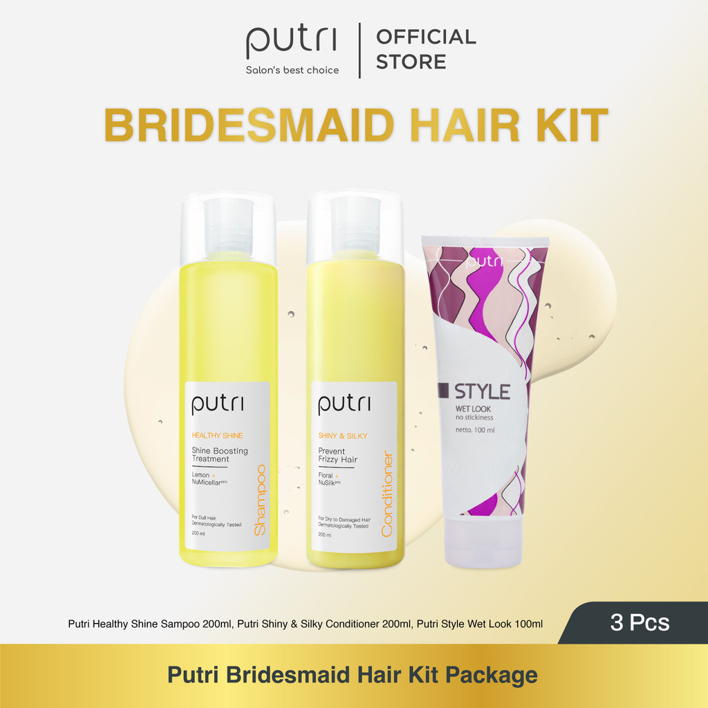 [BRIDESMAID KIT] Putri Paket Bridesmaid |Healthy Shine Shampoo 200mL Shiny Silky Conditioner 200mL W