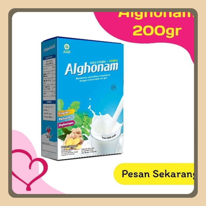 

alghonam susu kambing+herbal 200gr
