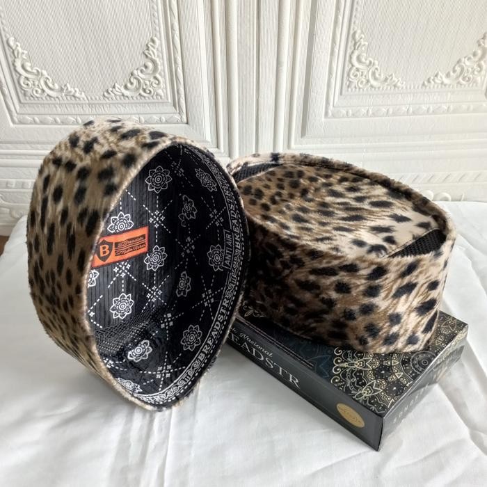 NEW TREND KOPIAH SONGKOK PECI MOTIF BULU MACAN LEOPARD HABIB BAHAR - PREMIUM LEOPARD, No. 5