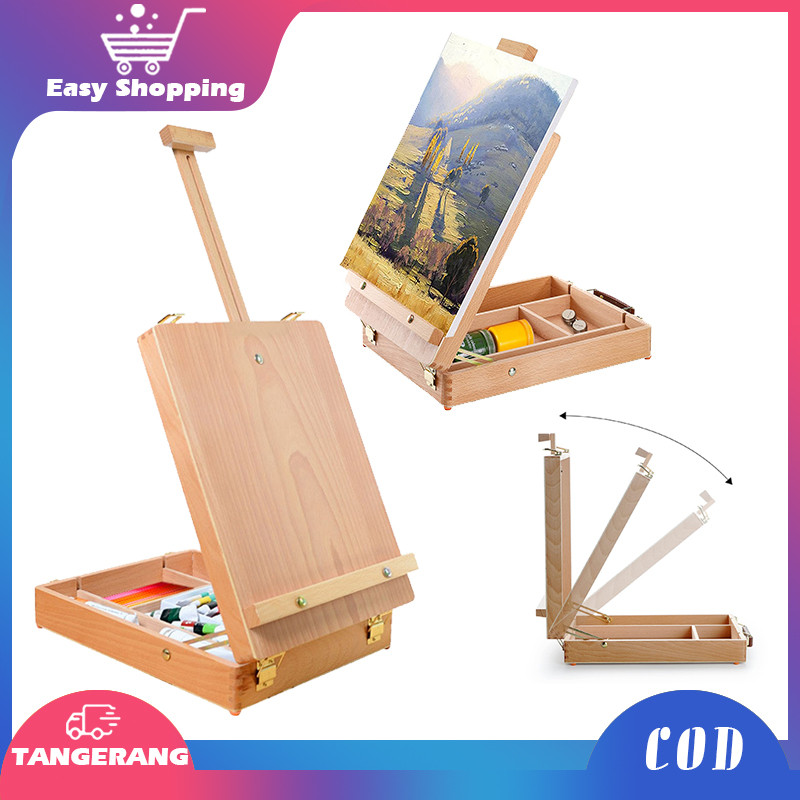 

Table Easel Portabel Drawing Sketching Board Dudukan Kanvas Artist Table Top Papan Gambar