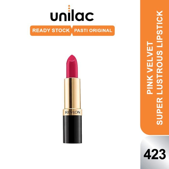 (100% ORI) Revlon Lipstik Superlustrous Semi Matte dan Lembab | Lipstik Revlon Tahan Lama - 423 PINK