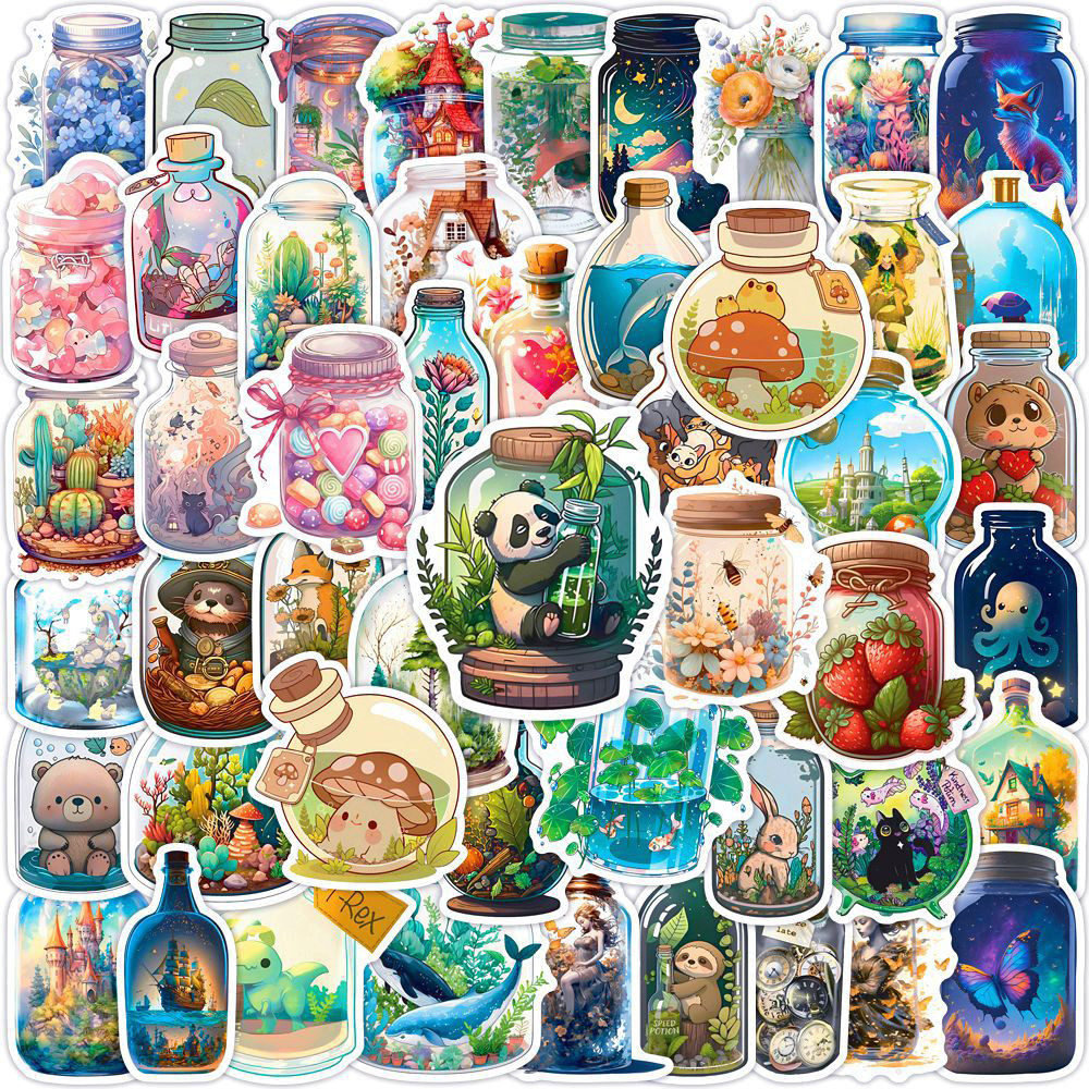 

10/30/50PCS Cartoon World Children's PVC Sticker Aesthetic Decoration Scrapbooking Korean Stationery School Supplies for Kids
