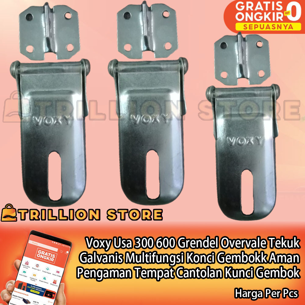 Voxy Usa 300 600 Grendel Overvale Tekuk Galvanis Multifungsi Konci Gembokk Pengaman Tempat Cantolan 