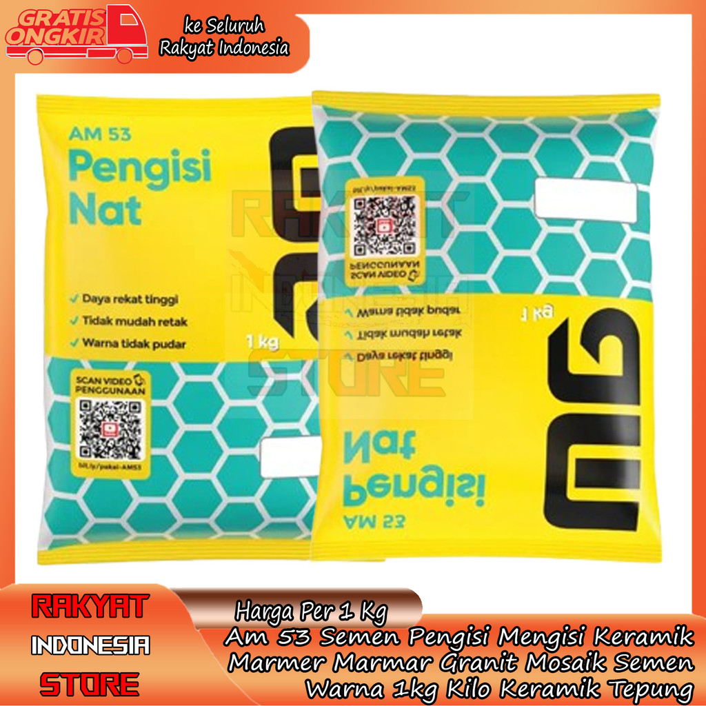 Am 53 Semen Pengisi Mengisi Celah Keramik Marmer Marmar Granit Mosaik Semen Warna 1kg Kilo Keramik T