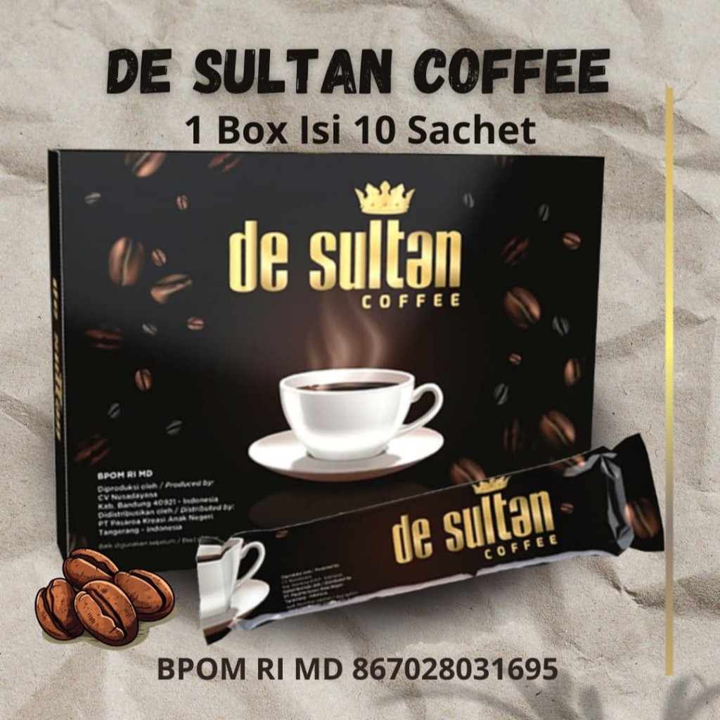 

DE SULTAN COFFEE 1 BOX ISI 10 SACHET ORIGINAL PT ABI