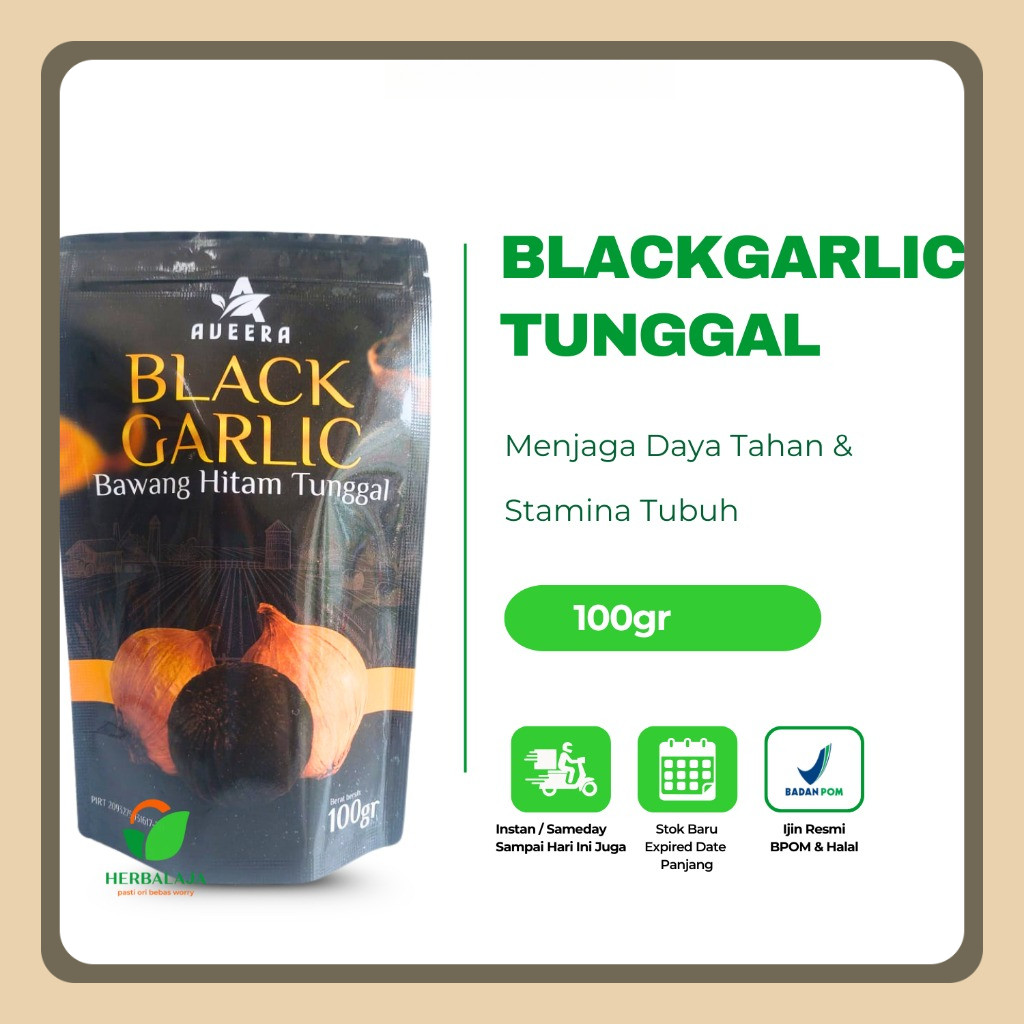 

BLACKGARLIC Tunggal Black Garlic Lanang - Bawang Hitam 100g Asli Original