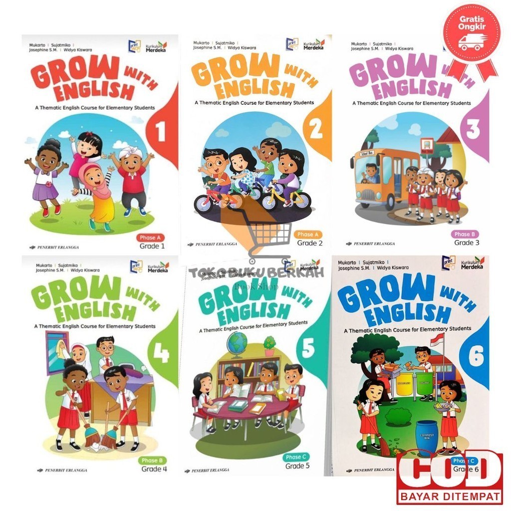 

Grow With English Kelas 1 2 3 4 5 6 SD/MI Penerbit Erlangga Kurikulum Merdeka - Mukarto. Sujatmiko, dkk
