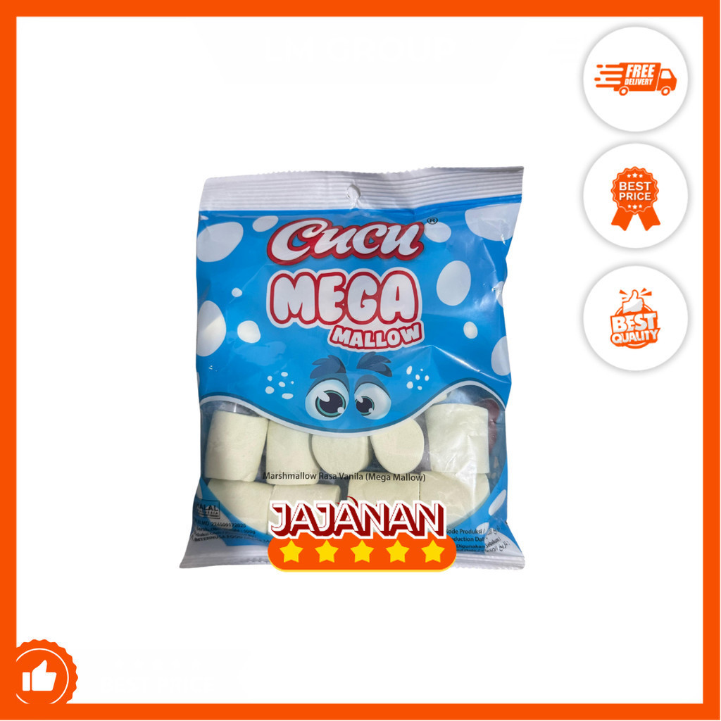 

Cucu Mega Mallow Rasa Vanilla 100gr Jajanan Termurah