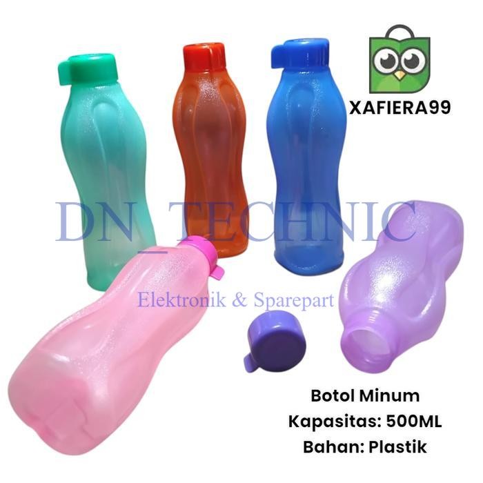 Botol minum anak / Tempat Minum Plastik Bulat Polos / Botol Minum Warna Kecil 500ml