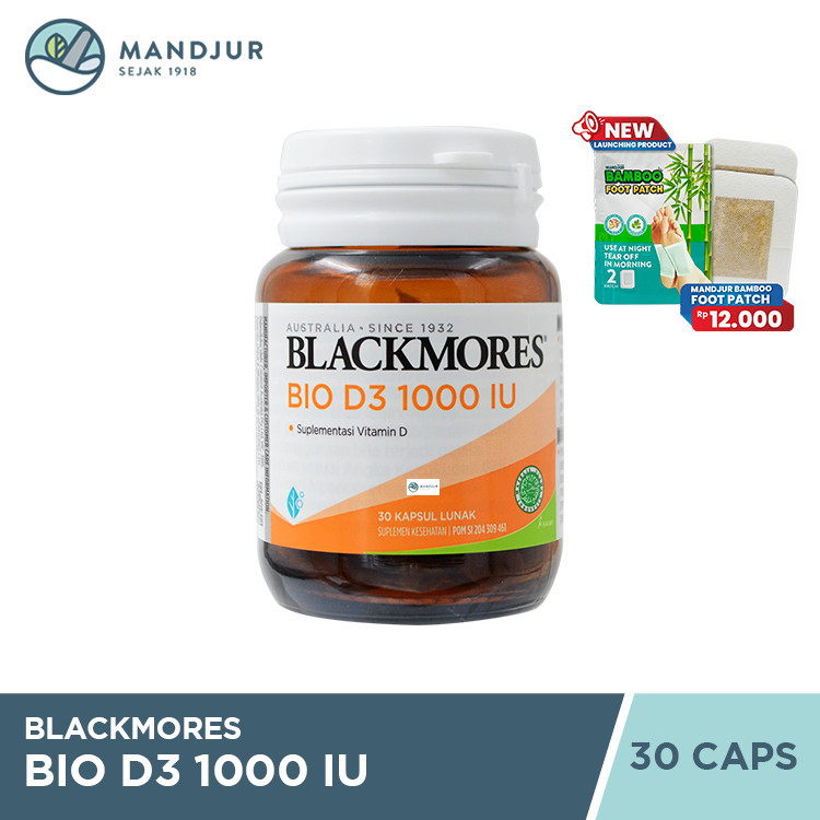 Blackmores Bio D3 1000 IU 30 Kapsul - Suplementasi Vitamin D