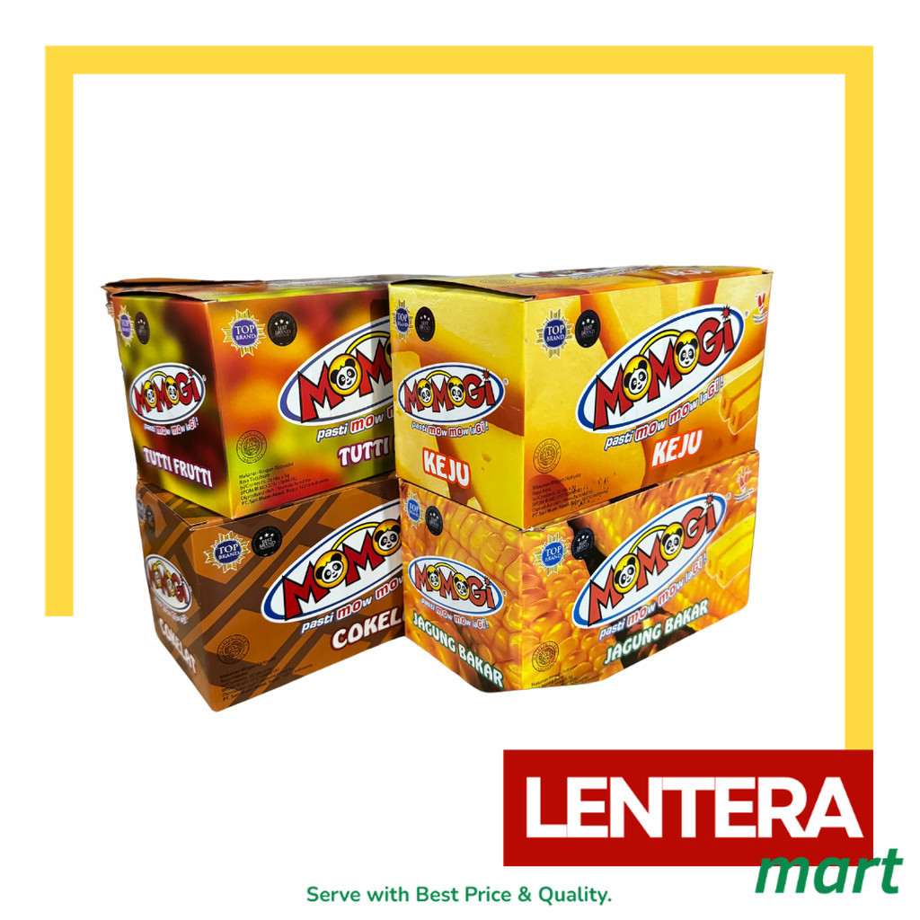 

MOMOGI Coklat/Jagung Bakar/Keju/Tutti Fruitti - Isi 20pcs @5gr [New Pack] LenteraMart