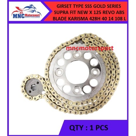 GEARSET GIRSET GEAR GIR SET KC GOLD 40T SUPRA FIT NEW X 125 REVO ABS BLADE
