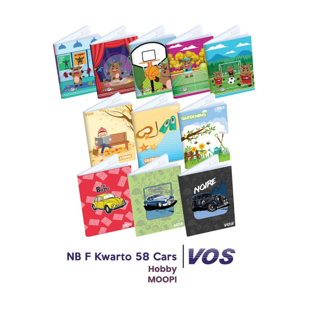 

OBRAL Buku Tulis VOS 58 Lembar Ukuran Kwarto Cover Random - pack (10 buku) - SHSNP