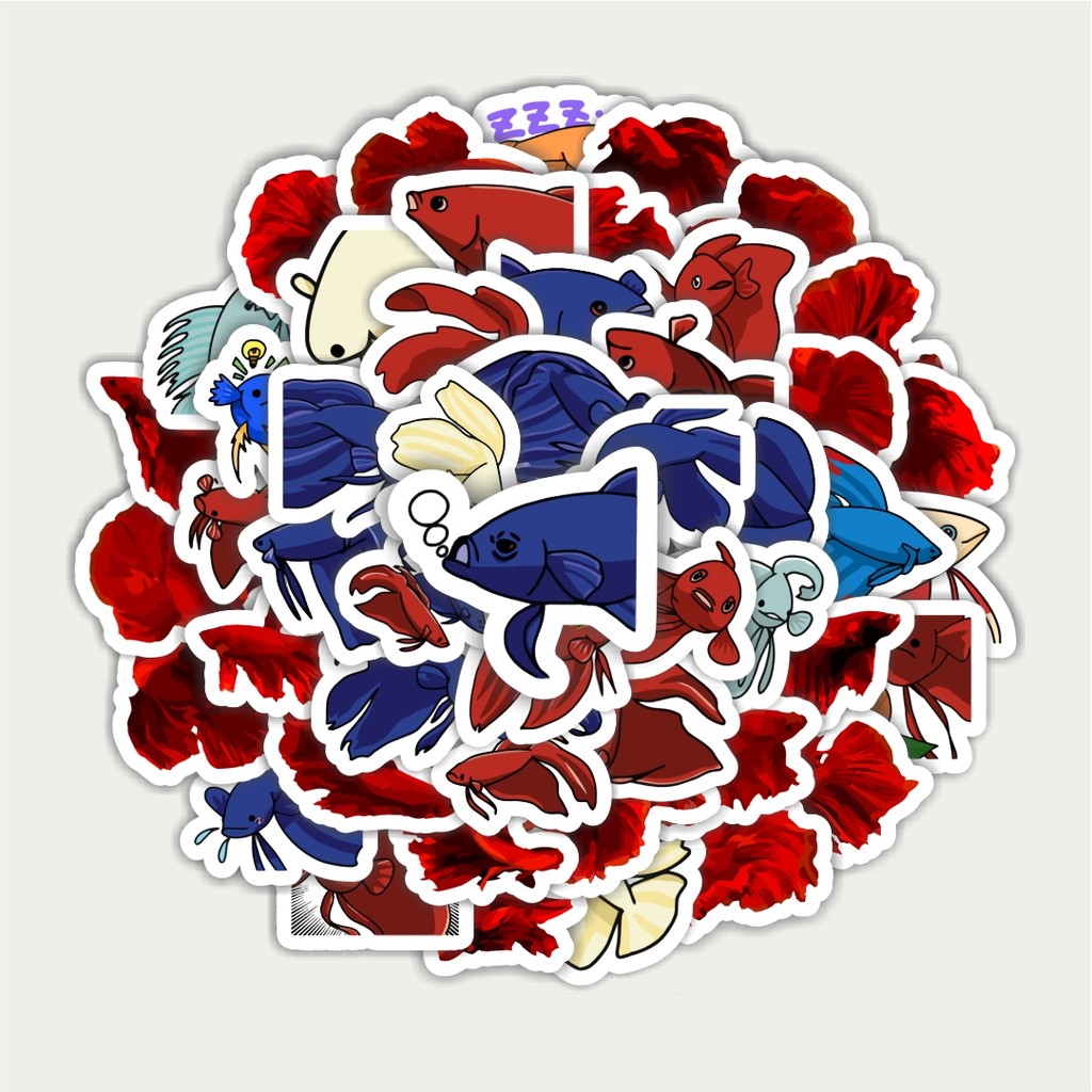 

Sticker Pack Sticker Hewan Ikan Cupang | Sticker TUMBLR | Stiker LAPTOP KOPER HELM