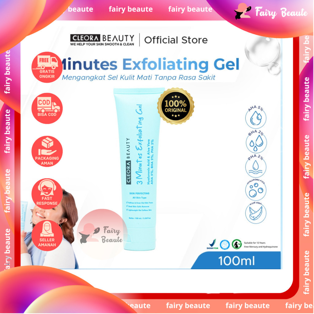 Cleora Beauty Exfoliating Gel Lomira Lip Serum Masker Wajah Azrina Pure Charcoal Mud Mask