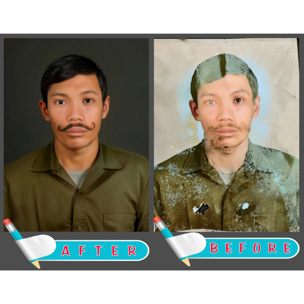 JASA EDIT FOTO HITAM PUTIH MENJADI BERWARNA/RESTORASI FOTO RUSAK/EDIT FOTO/PROFESIONAL EDITING/MEMPE