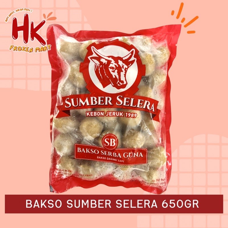 Bakso Sapi Sumber Selera SB Serba guna 50 butir 650gr / sosis bakar bonanza termurah/ HK Frozen Mart