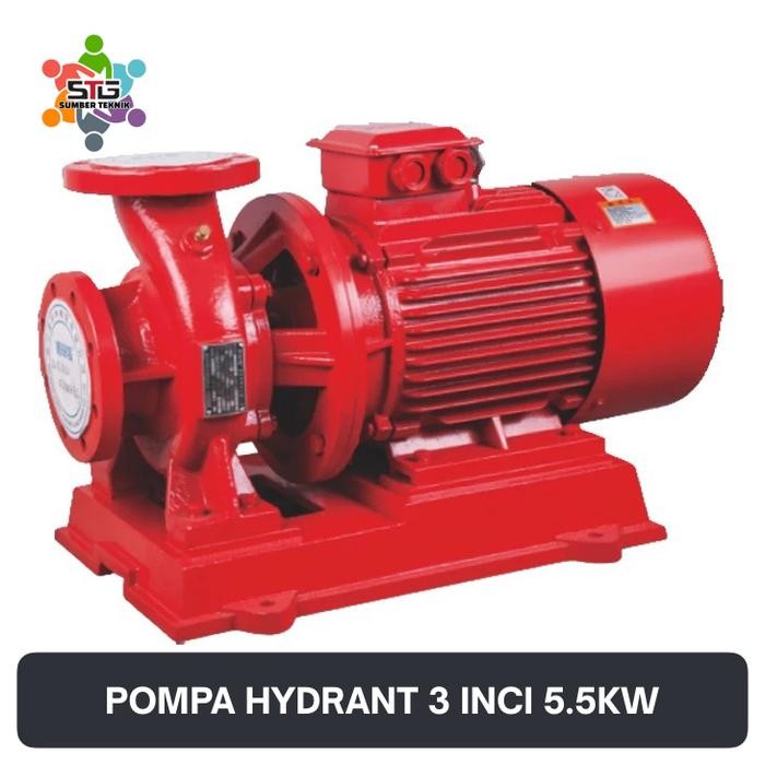 Pompa hydrant mesin pompa air 3in 7.5hp 50 kubik 3 phase pompa dorong