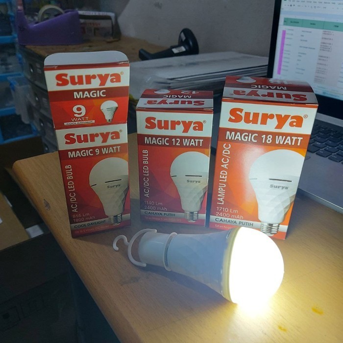 BOHLAM LAMPU EMERGENCY SURYA MAGIC 9W 18W LED BULB MAGIC SURYA 9W 18W MURAH