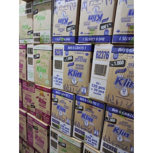 KAMEJING SoKlin Liquid / Detergent Cair Sachet Jumbo (1karton / 1dus)