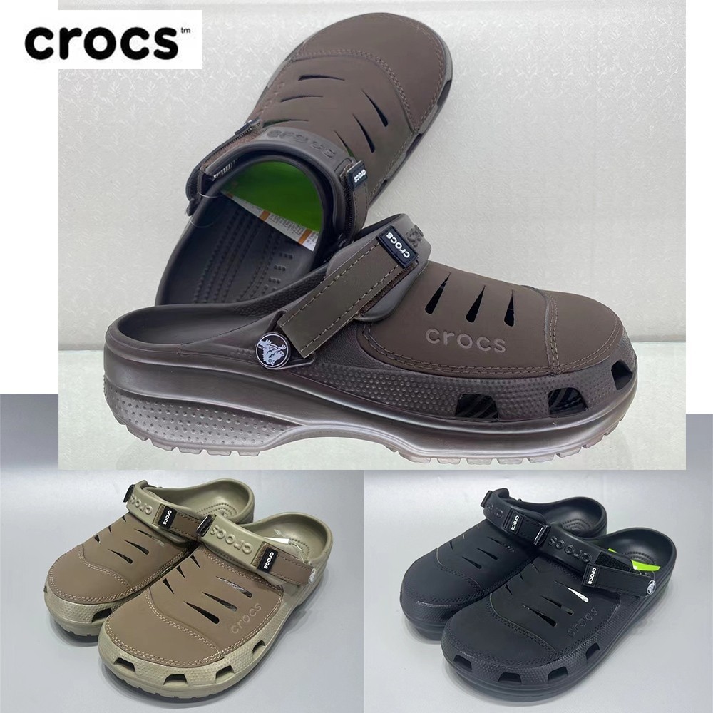 Sandal Crocs pria  Leather Sandal Kodok Pria Yukon Crocs Sandal Slip On Pria
