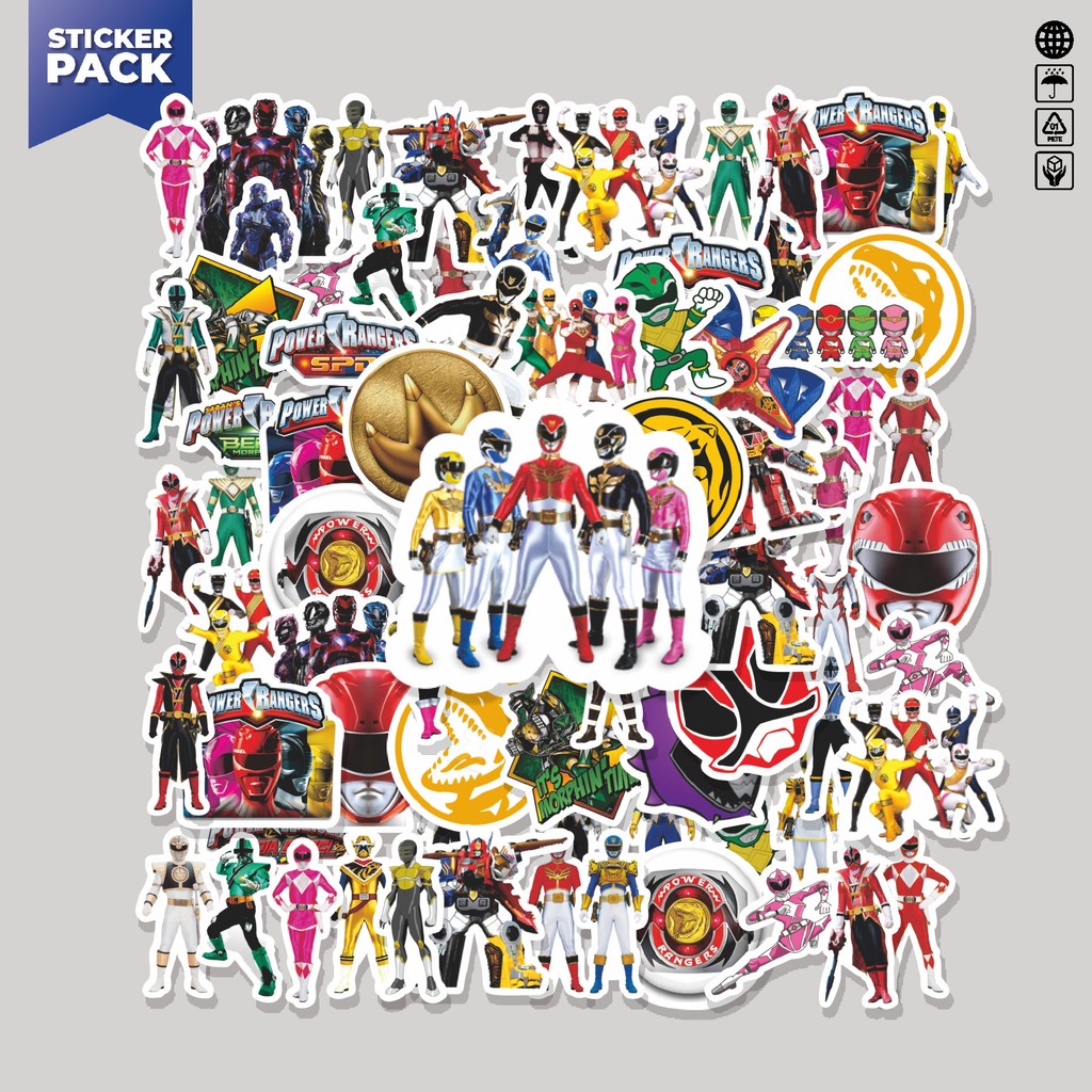 

[100PCS]Stiker Pack Sticker Kartun Power Rangers Aesthetic Vinyl Anti Air Dekorasi Sticker Laptop Buku Journal Koper Helm Casing HP Gitar Helm Skateboard