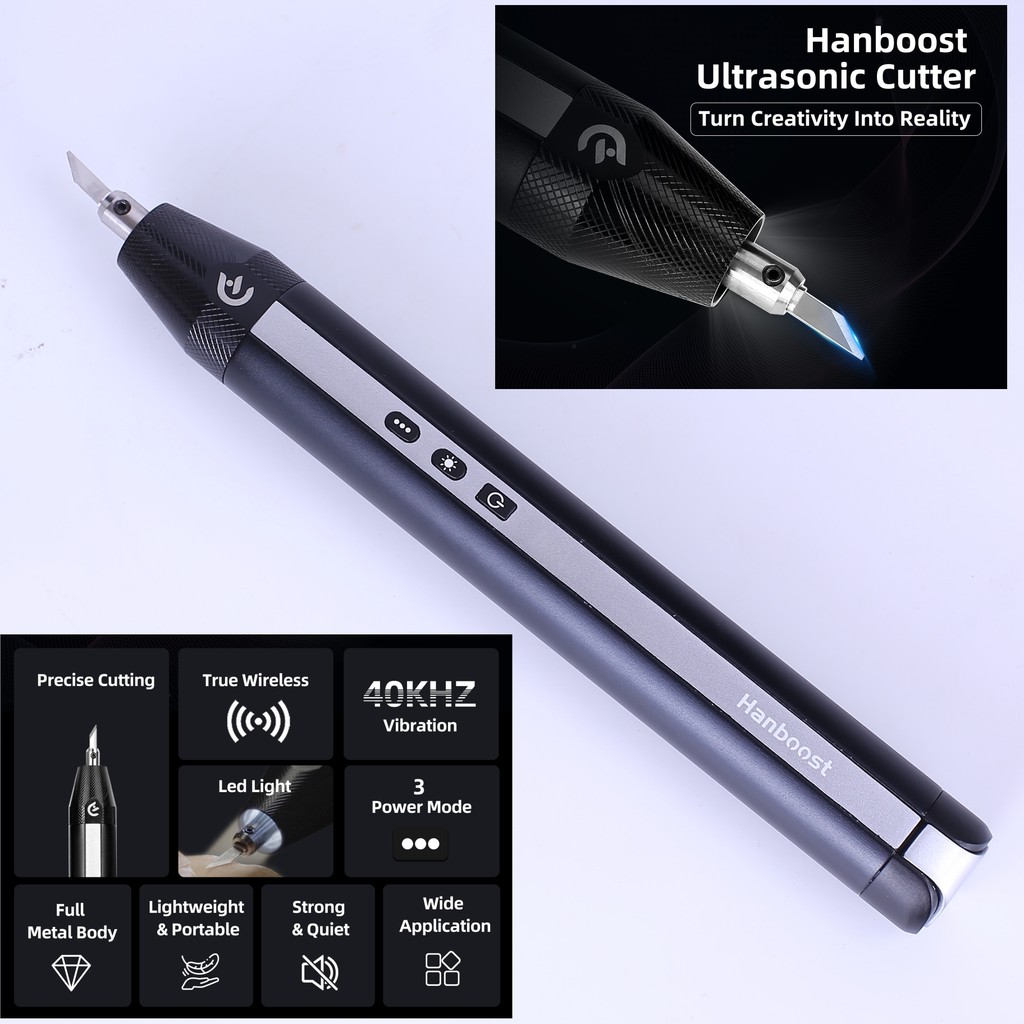 

Hanboost C1 True Wireless Ultrasonic Cutter! Magic 3D Print Models Post-Process Tool! Trim Clean & Polish，Ideal for DIY Makers