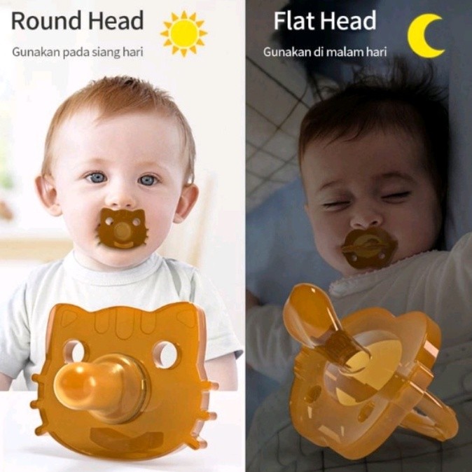 Kompeng bayi Dot bayi/bayi empeng bayi BPA FREE dengan rantai dan Kotak kompeng