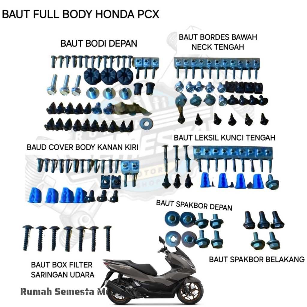 Baut motor  honda PCX Fullset