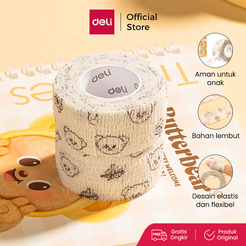 

Deli x Butterbear Finger Tape Perban Pelindung Jari Untuk Menulis Isi 2 Roll HY551