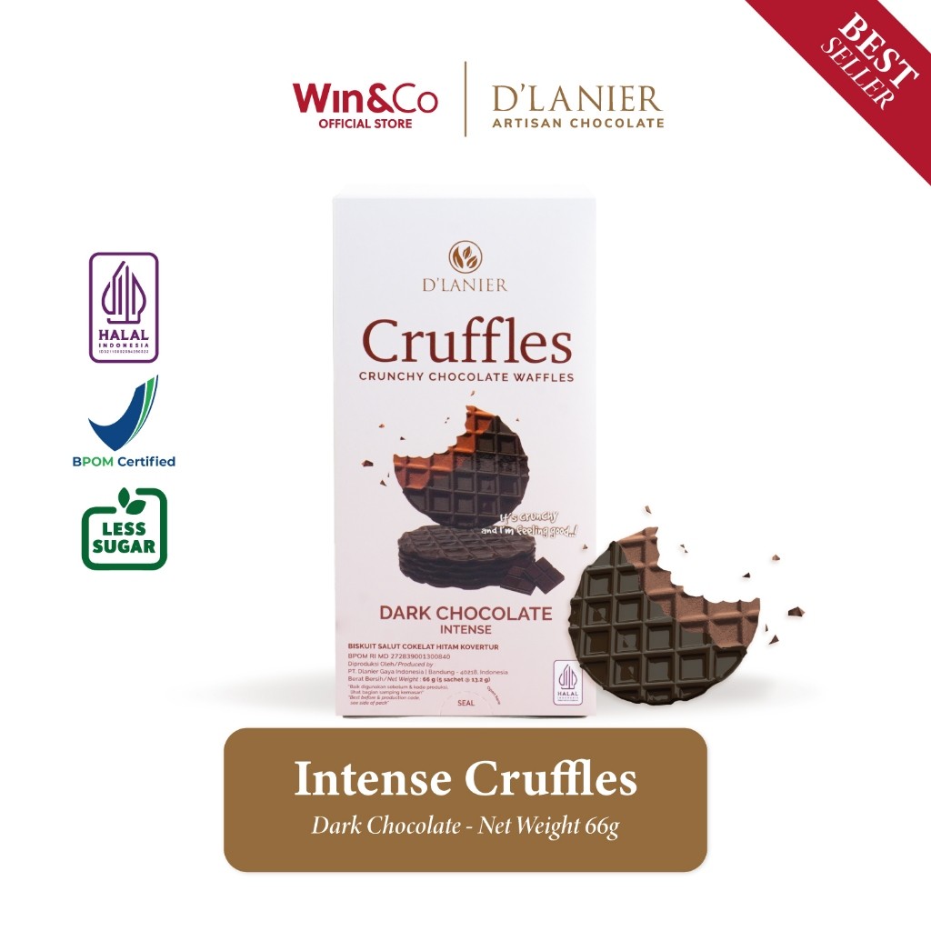 

D'Lanier Dark Chocolate Intense Cruffles - 66 gr (5 sachet)