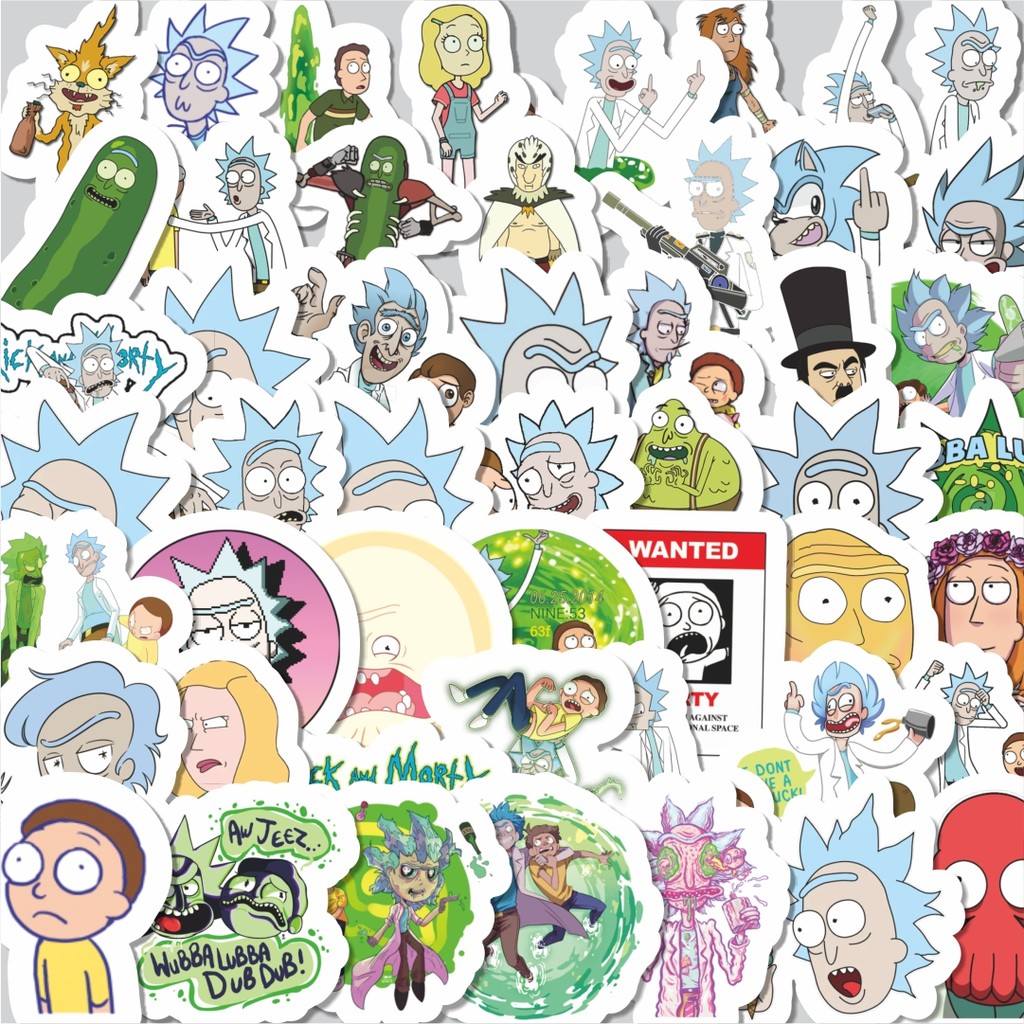 

Stiker Cutting Pack Sticker Kartun Rick And Morty Isi 100Pcs Series Aesthetic Lucu Keren Untuk Koper Bahan Vynil