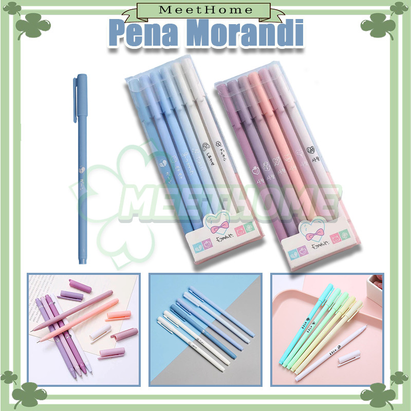 

1SET ISI 6PCS PULPEN GEL MORANDI COLOR / PEN GEL AESTHETIC
