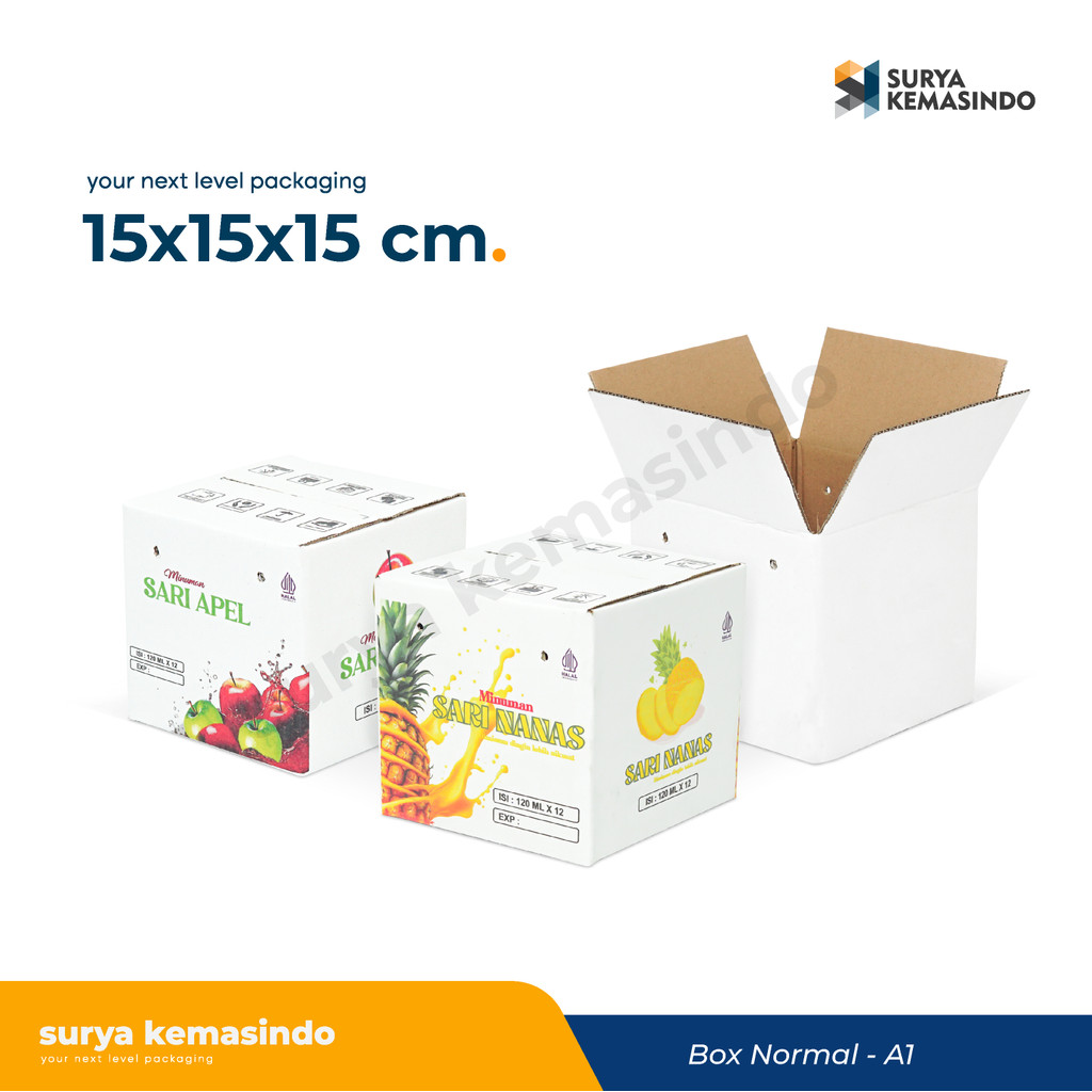 

Box 15X15X15 (12x120 ml KOTAK) Kardus/Karton/Kemasan/boxamdk/amdk/hampers/normal/tinggi15