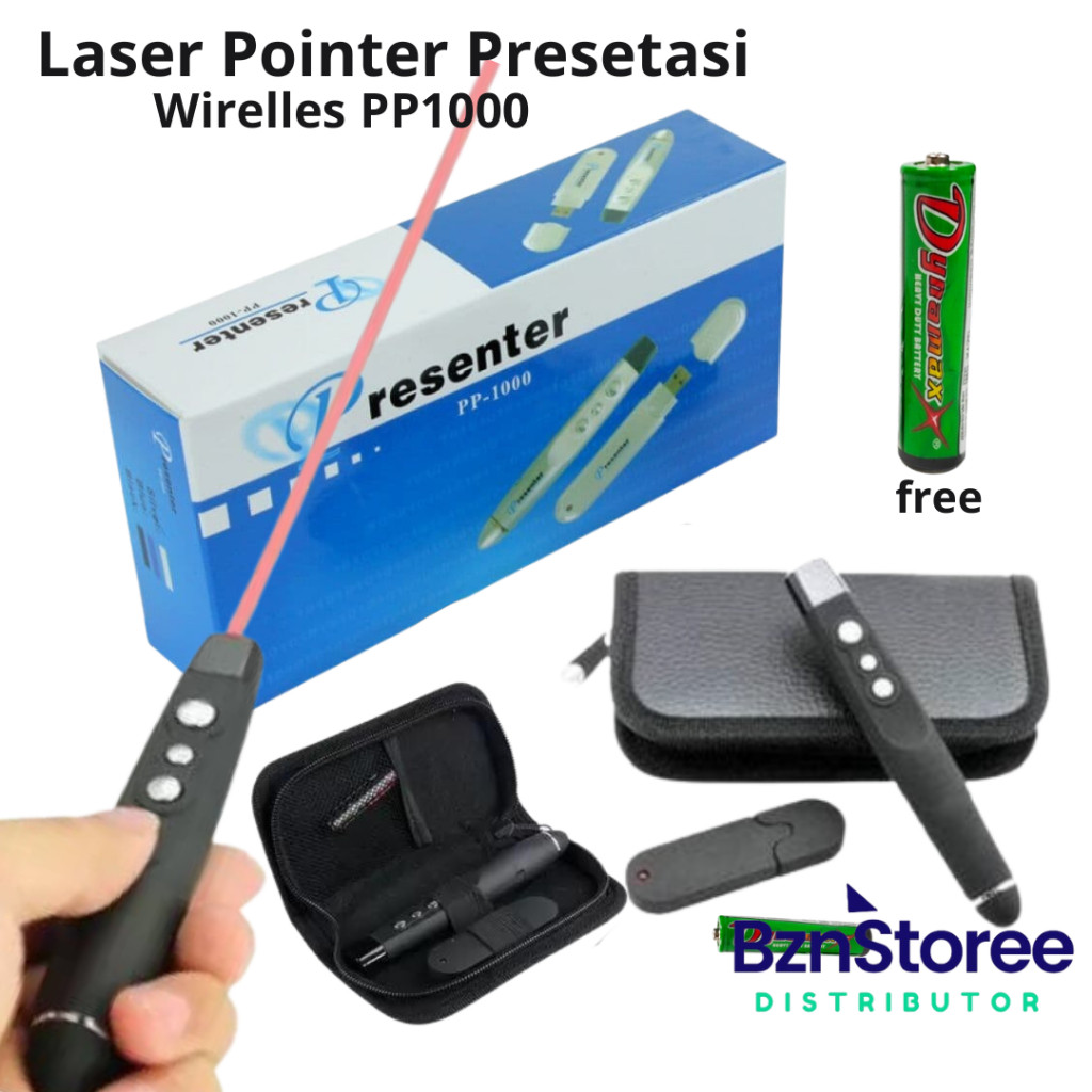 Presenter Laser Pointer Wireless PP 1000 PP1000 Presentasi  /Laser Pointer PP 1000 / Wireless Presen