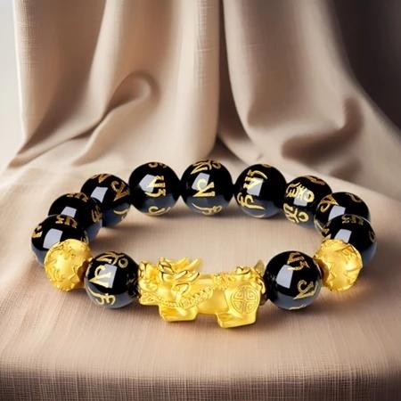 Harside Jewelry Gelang Aesthetic Budha Manik Simbul Keberuntungan pria Asli Gelang Doa Naga Pixiu Em