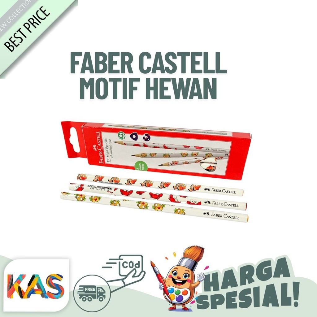 

PensilTulis 2B Faber Castell Motif Hewan Lucu