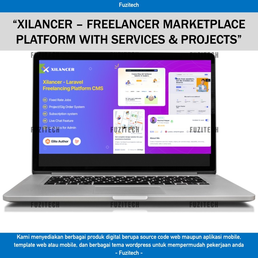 SOURCE CODE APLIKASI WEB XILANCER – FREELANCER MARKETPLACE PLATFORM WITH SERVICES & PROJECTS D320 FU