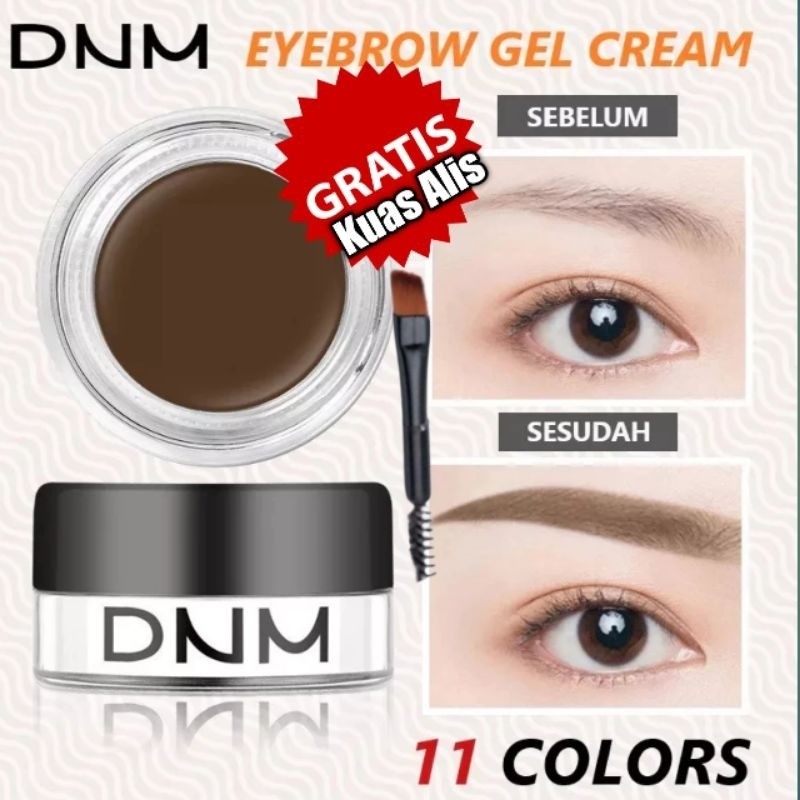[Gratis kuas Alis]  DNM EYEBROW GEL EYEBROW POMADE CREAM WATERPROOF LONG LASTING KOSMETIK MATA Grosi