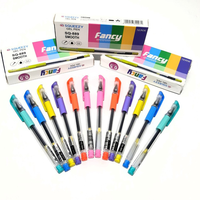 

KAYDEN STORE Harga Grosir (1Dus /144pcs ) Pulpen Gel FANCY SQ-889 0.5mm